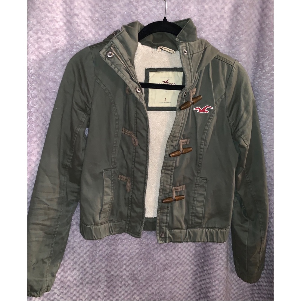 Lined army green jacket